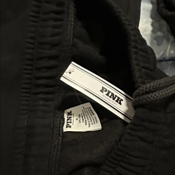 PINK Victoria's Secret Campus Relaxed Black Joggers with Logo - Picture 8 of 16